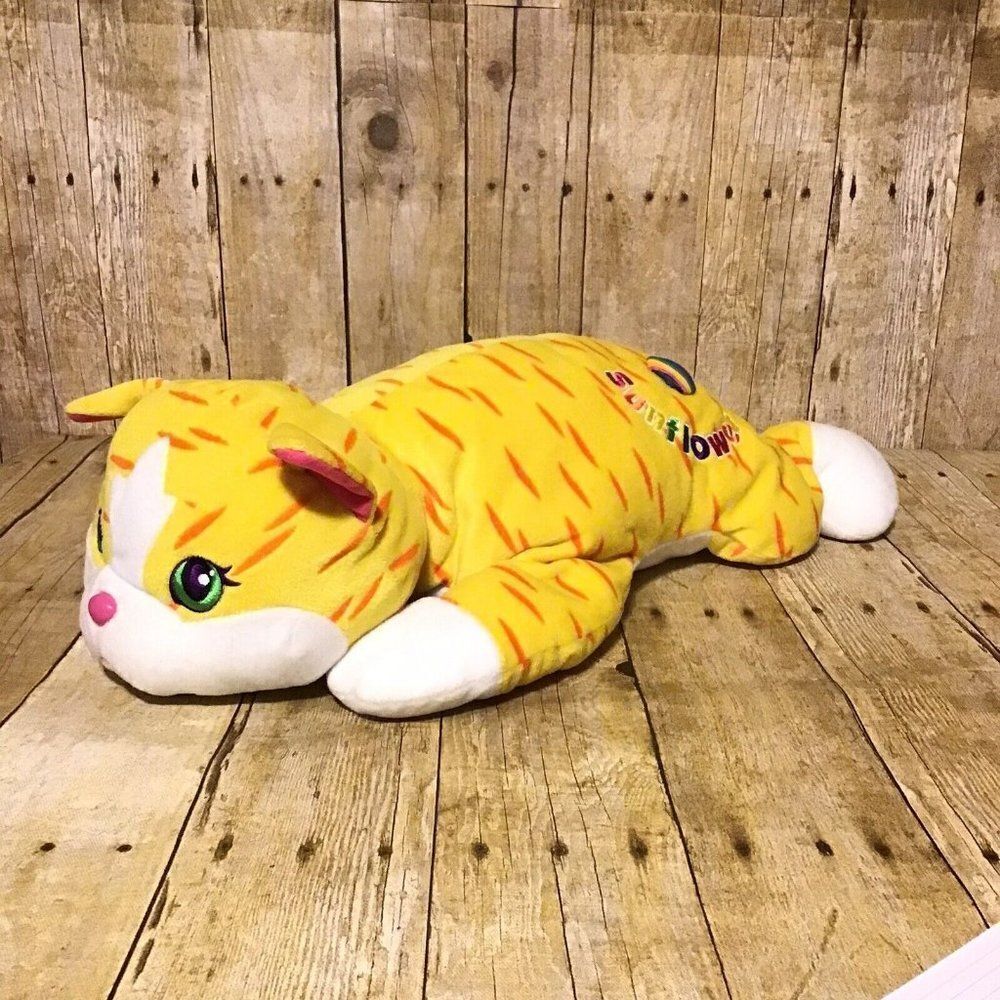 Vintage Lisa Frank Sunflower 23” Yellow Cat Plush 1998